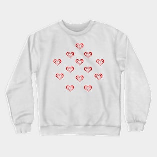 Pack of red hearts Crewneck Sweatshirt